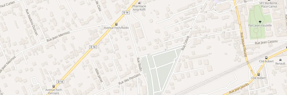 Plan du 14 Rue des Perclairs aux Mureaux