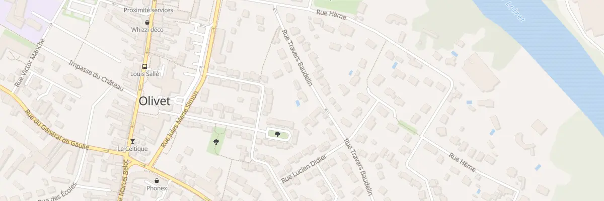 Plan du 160 Rue Travers Baudelin à Olivet