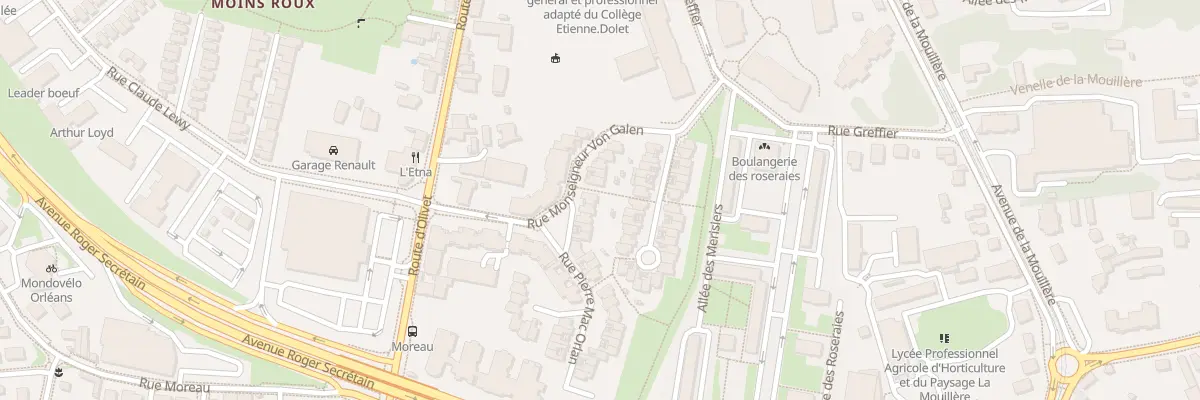 Plan du 11 Rue Monseigneur Von Galen à Orléans