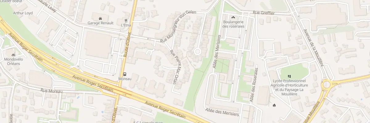 Plan du 9 Rue Pierre Mac Orlan à Orléans
