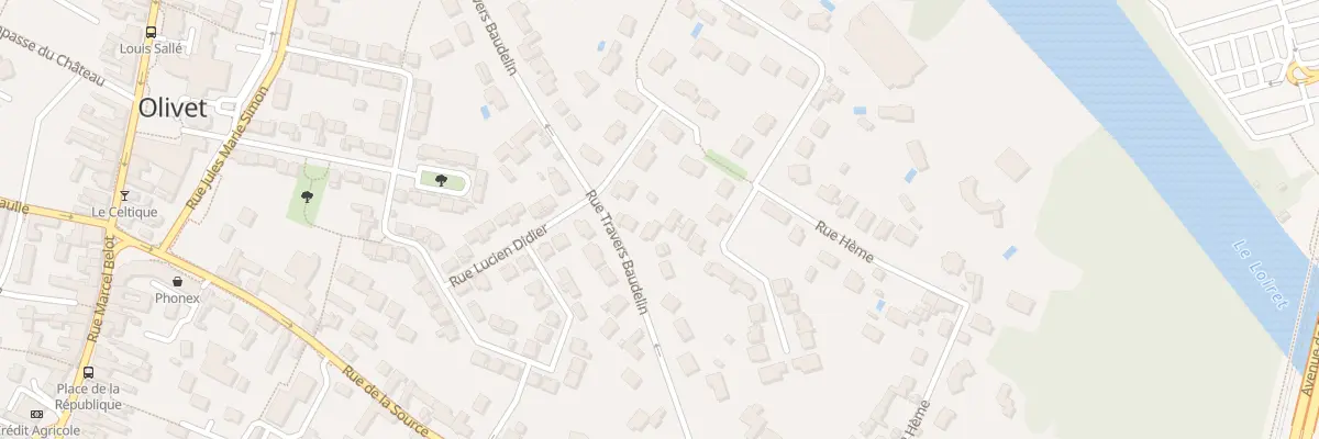 Plan du 301 Rue Travers Baudelin à Olivet