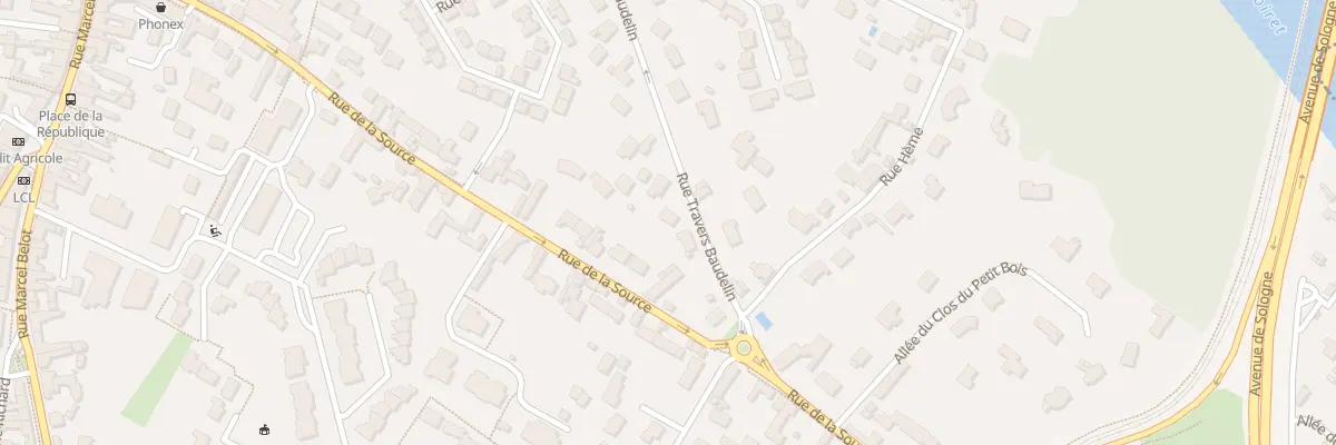 Plan du 454 Rue Travers Baudelin à Olivet