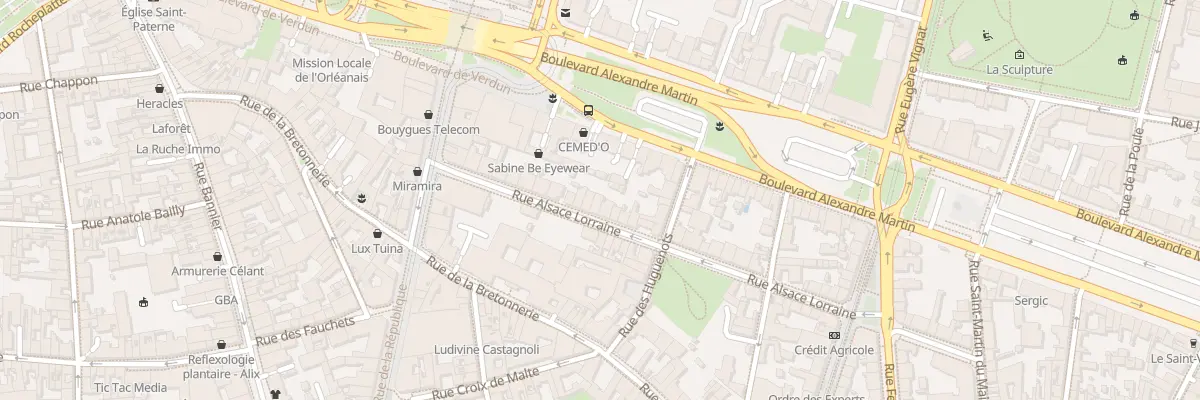 Plan du 42 Rue d’Alsace-Lorraine à Orléans