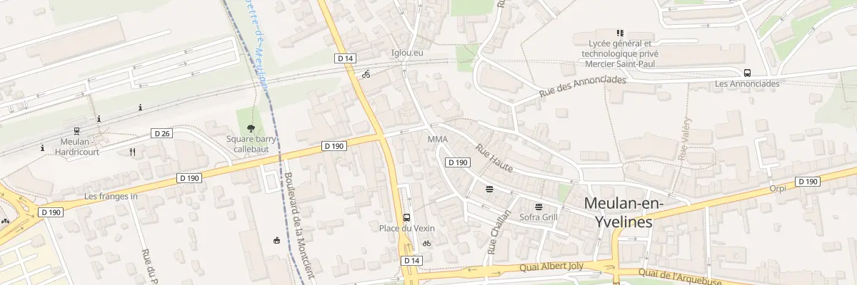 Plan du 2 Rue Gustave Ravanne à Meulan-en-Yvelines