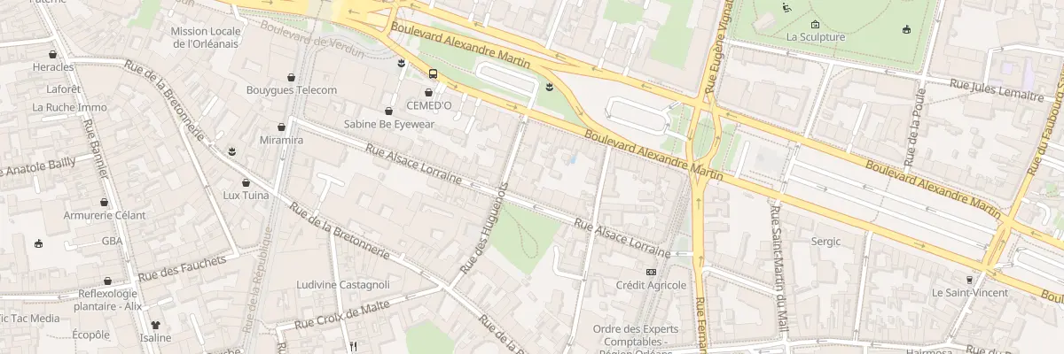 Plan du 30 Rue d’Alsace-Lorraine à Orléans