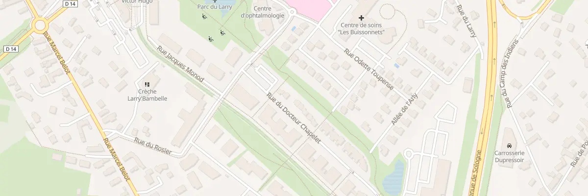 Plan du 85 Rue du Docteur Chapelet à Olivet