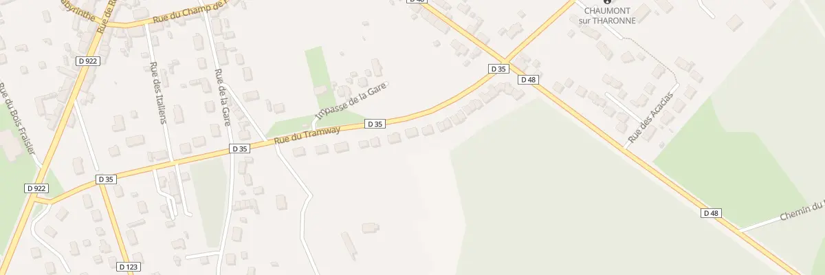 Plan de la Rue du tramway à Chaumont-sur-Tharonne