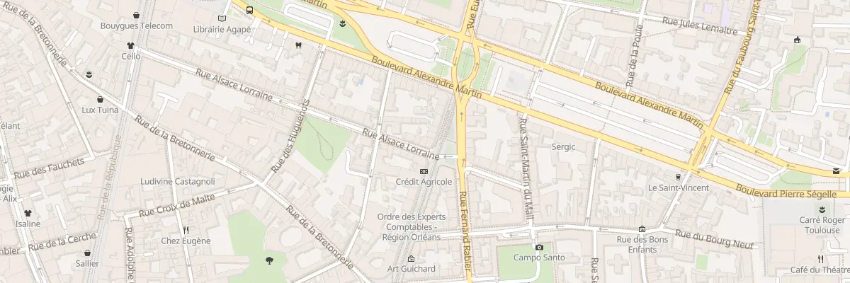 Plan du 10 Rue d’Alsace-Lorraine à Orléans