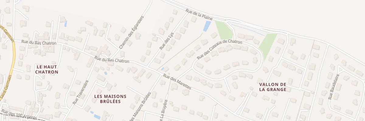 Plan du 12 Rue des Côteaux de Châtron à Saint-Germain-de-la-Grange