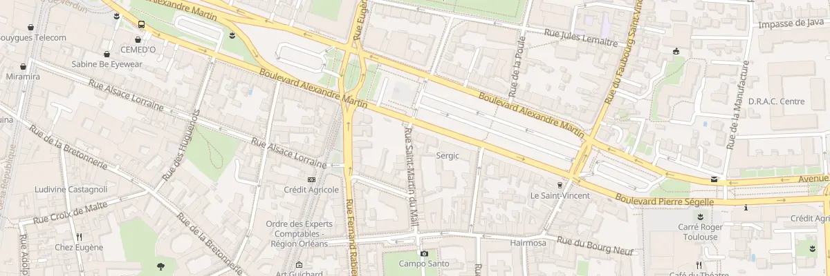 Plan du 18 Rue Saint-Martin du Mail à Orléans