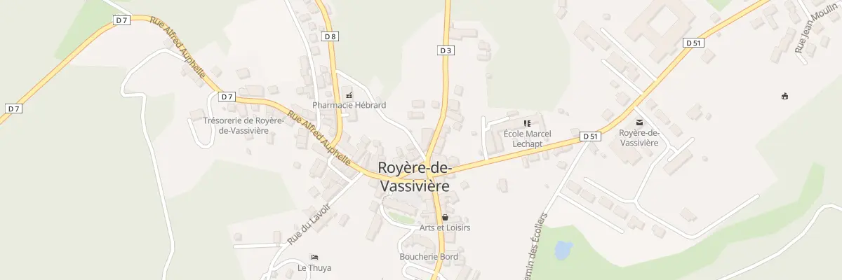 Plan du 1 Rue de la Tapisserie à Royère-de-Vassivière
