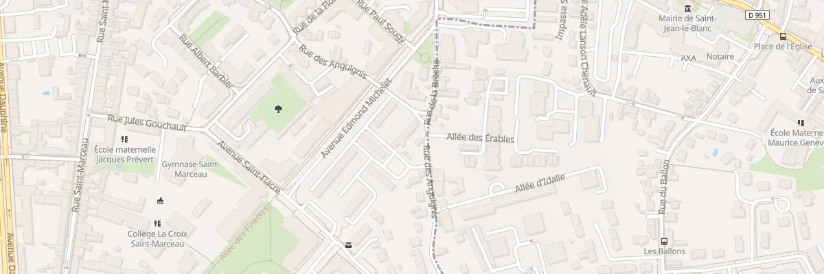 Plan du 28 Rue des Anguignis à Orléans