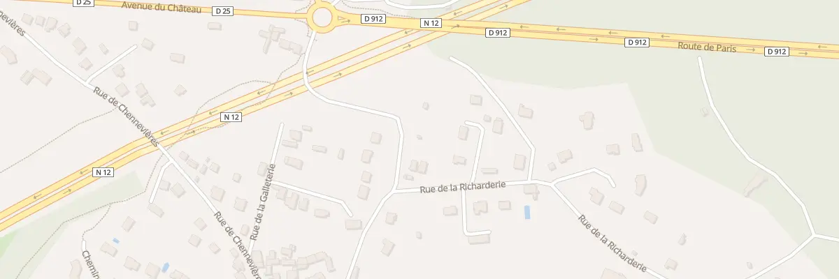 Plan du 1 Rue de la Richarderie à Jouars-Pontchartrain