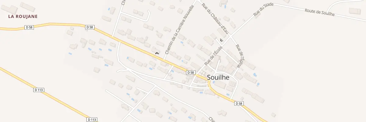 Plan du 1 Le Village à Souilhe