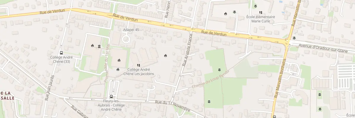 Plan du 39 Rue Anatole France à Fleury-les-Aubrais