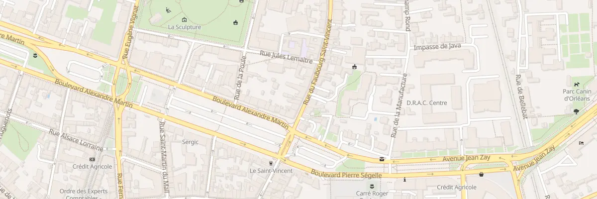Plan du 7 Rue du Faubourg Saint-Vincent à Orléans