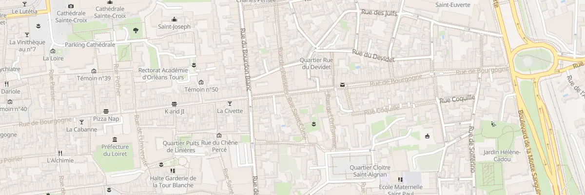 Plan du 91 Rue de Bourgogne à Orléans