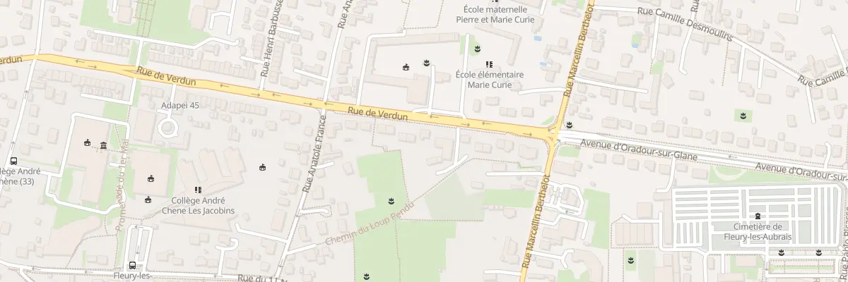 Plan du 21 Rue de Verdun à Fleury-les-Aubrais