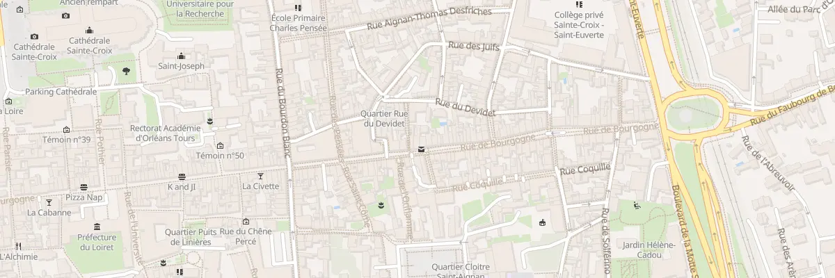 Plan du 90 Rue de Bourgogne à Orléans