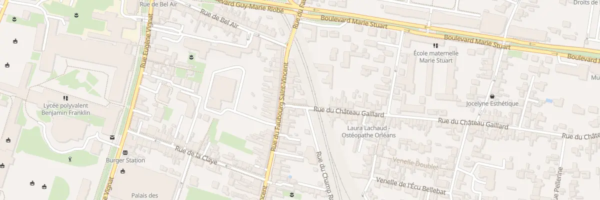 Plan du 1 Rue du Château Gaillard à Orléans