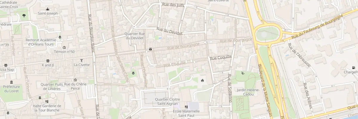 Plan du 28 Rue Coquille à Orléans
