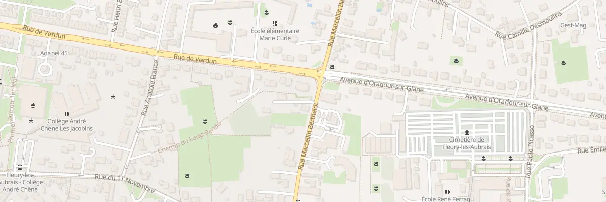 Plan du 197 Rue Marcelin Berthelot à Fleury-les-Aubrais