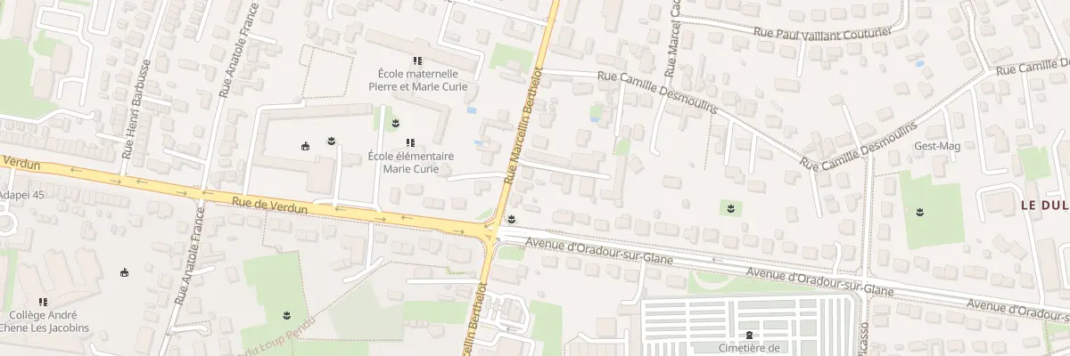 Plan du 210 Rue Marcelin Berthelot à Fleury-les-Aubrais