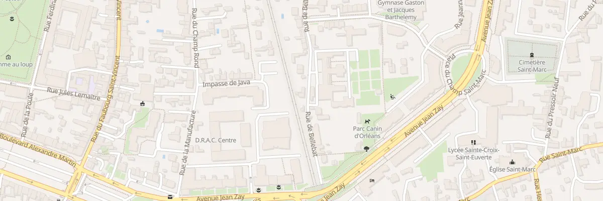 Plan du 1 Rue de Bellebat à Orléans