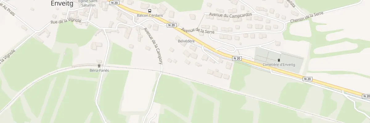 Plan du 3 Camps de la Pera à Enveitg