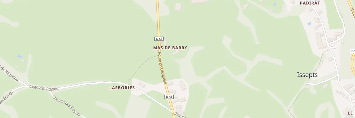 Plan du 5121F Mas de Barry à Issepts