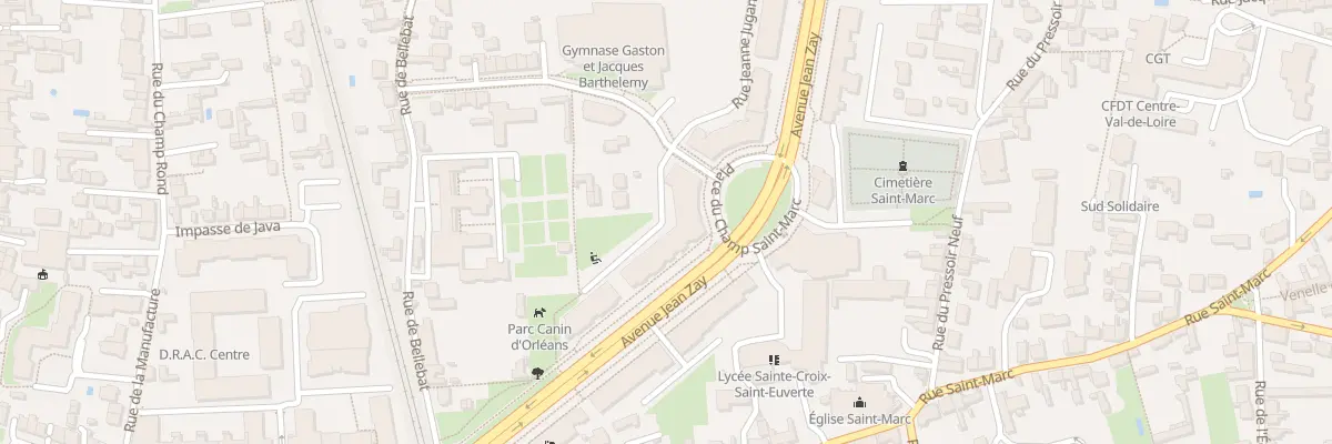 Plan du 29 Av Jean Zay à Orléans