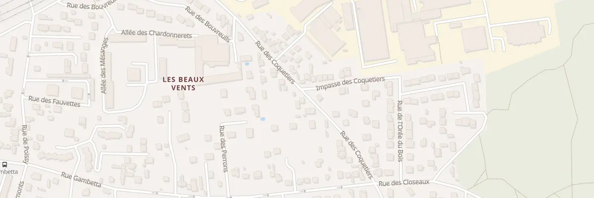 Plan du 36 Rue des Coquetiers aux Mureaux