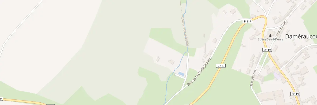 Plan du 12 Rue de la Cavee Jagnon à Daméraucourt