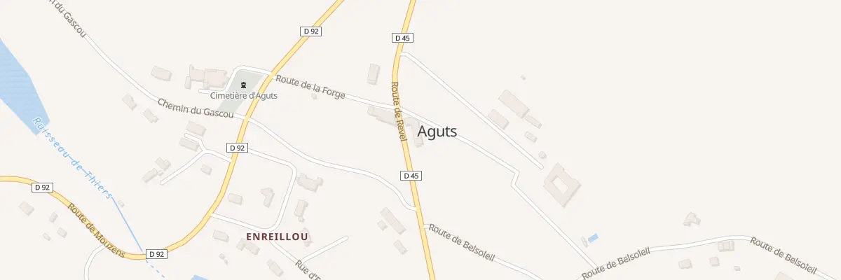 Plan du 7 Rte de Revel à Aguts