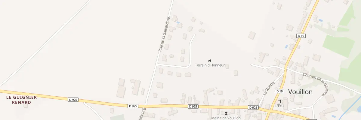 Plan du 1 Rue du Stade à Vouillon