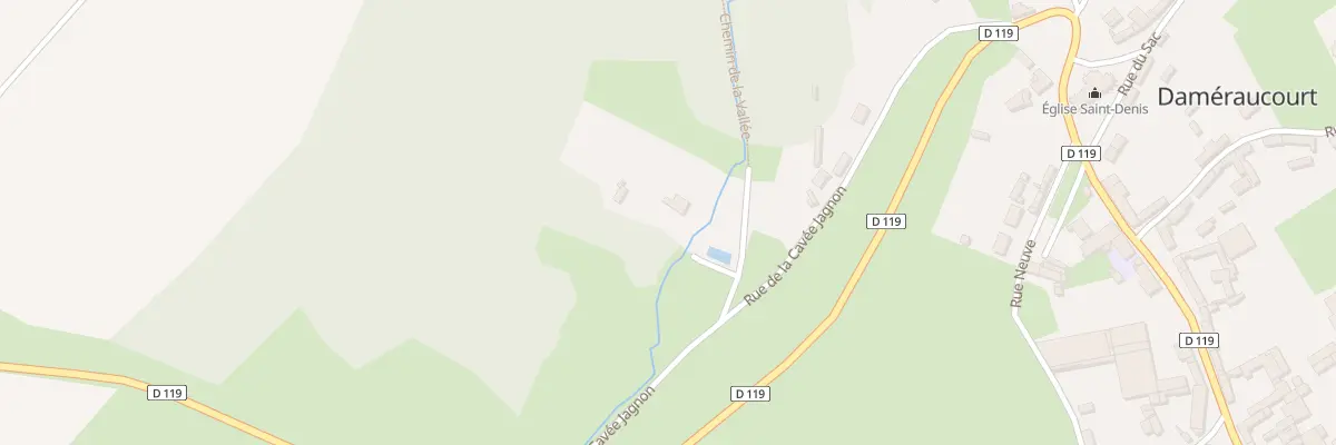 Plan du 10 Rue de la Cavee Jagnon à Daméraucourt