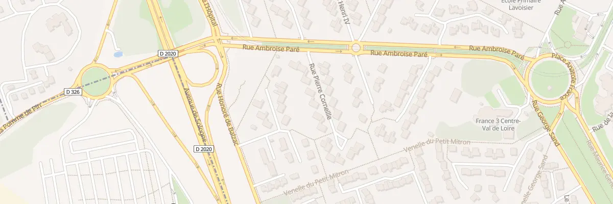 Plan du 8 Rue Pierre Corneille à Orléans