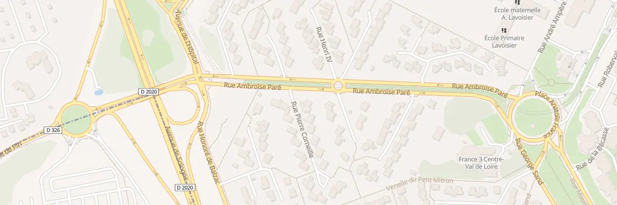 Plan du 1 Rue Pierre Corneille à Orléans