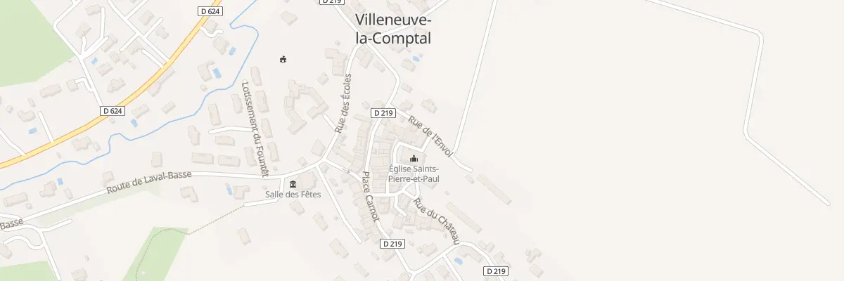 Plan du 13 Pl de l’Eglise à Villeneuve-la-Comptal