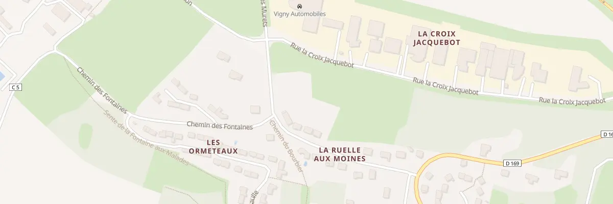 Plan du 14 Rte du Bord Haut à Vigny