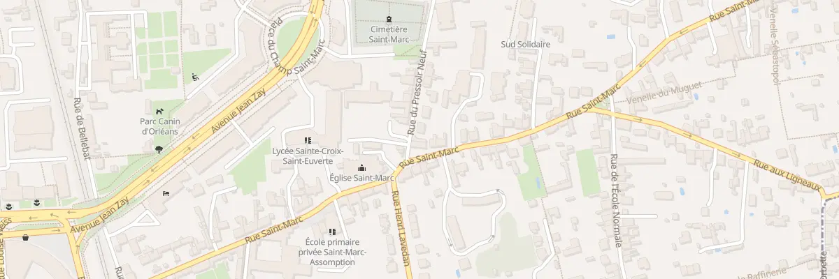 Plan du 2 Rue du Pressoir Neuf à Orléans
