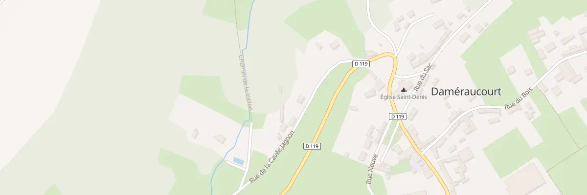 Plan du 4 Rue de la Cavee Jagnon à Daméraucourt