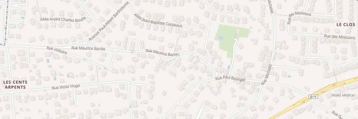 Plan du 5 Rue Maurice Barrès à Plaisir