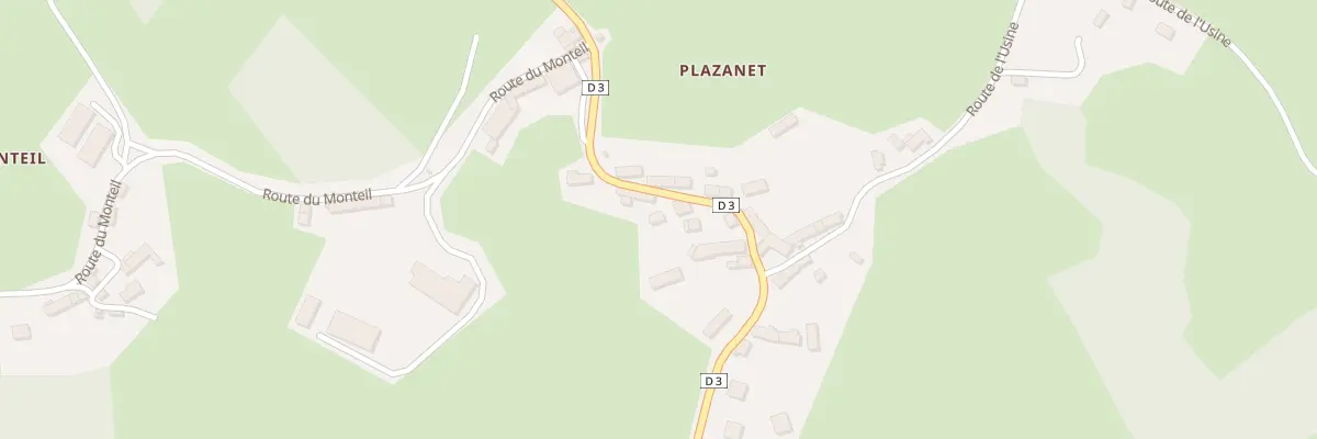 Plan du 5348 Plazanet à Faux-la-Montagne