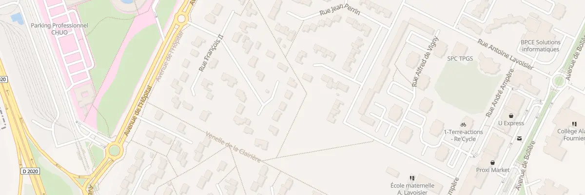 Plan du 15 Rue Clovis Roi des Francs à Orléans