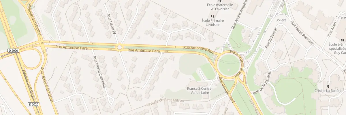 Plan du 1 Rue Pierre de Ronsard à Orléans
