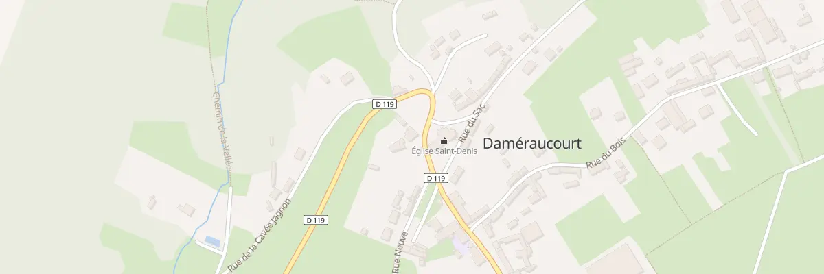 Plan du 1 Rue de la Cavee Jagnon à Daméraucourt