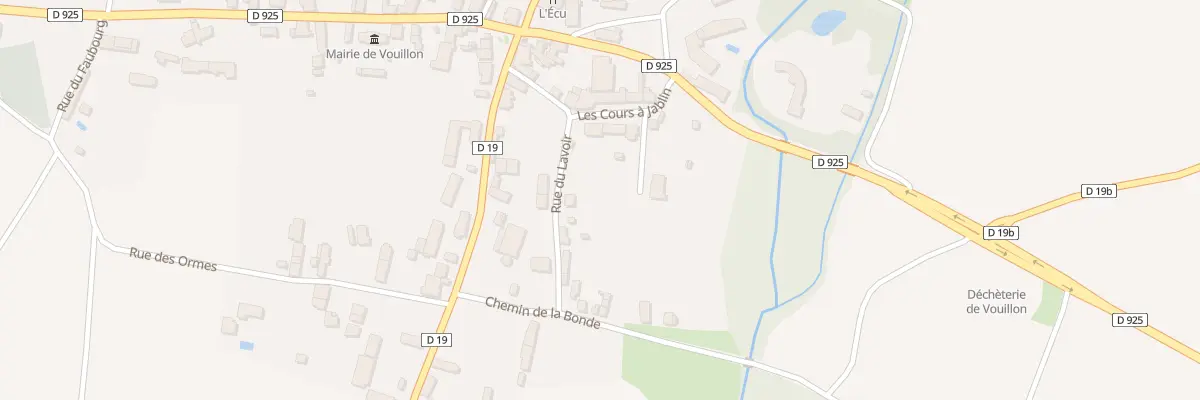 Plan du 1 Rue du Lavoir à Vouillon