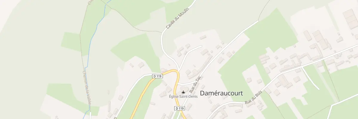 Plan du 1 Rue aux Oisons à Daméraucourt