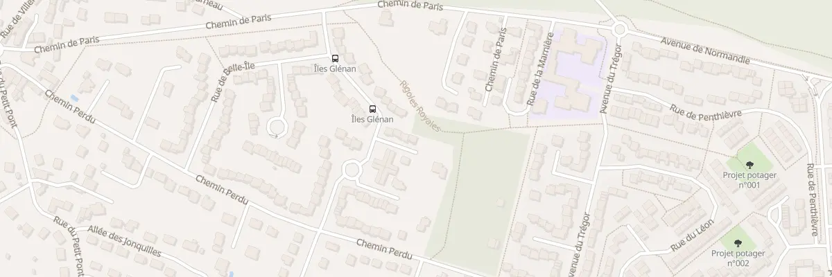 Plan du 7 All du Cap Coz à Maurepas